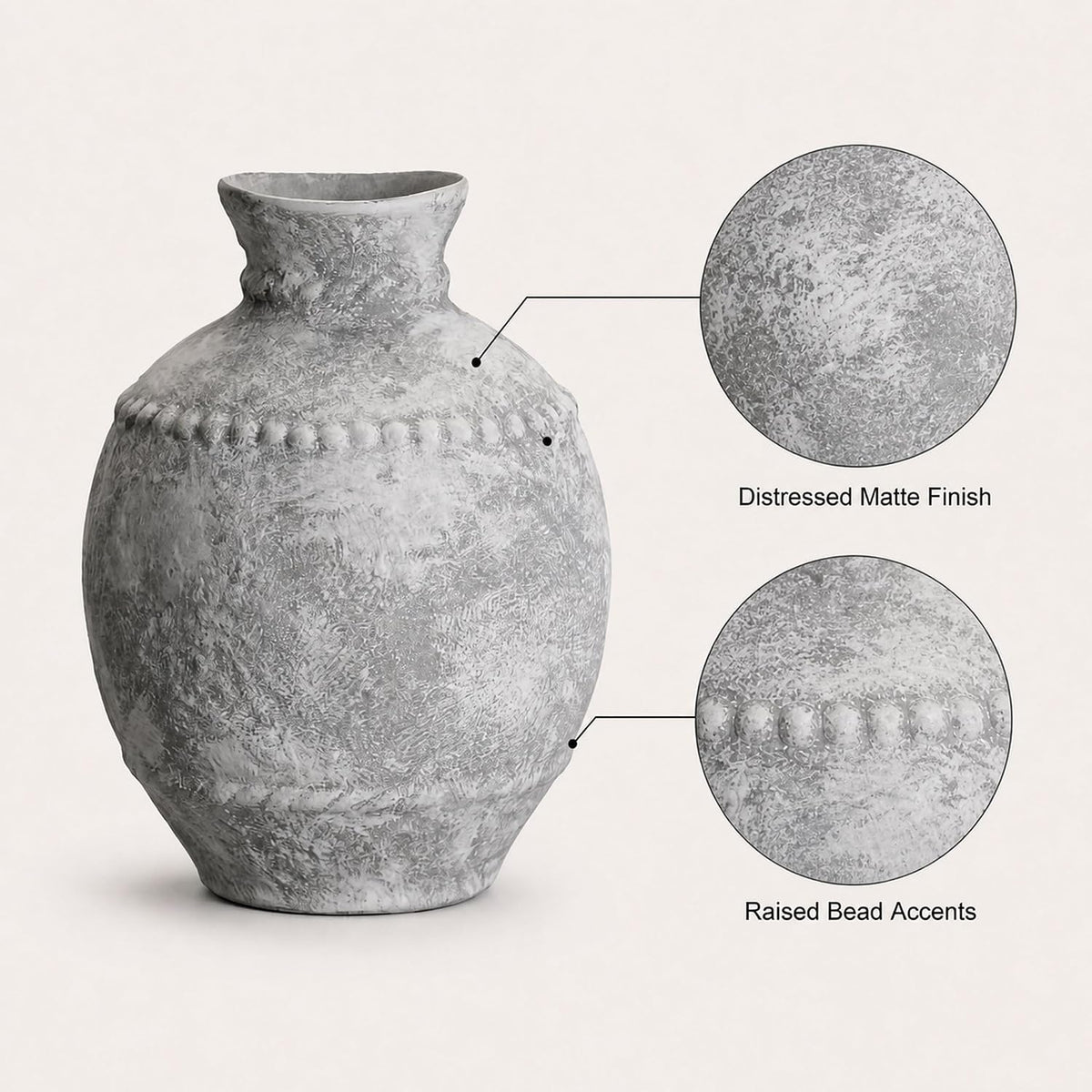The Sculptural Statement Vase — Desert Mist (8.5")