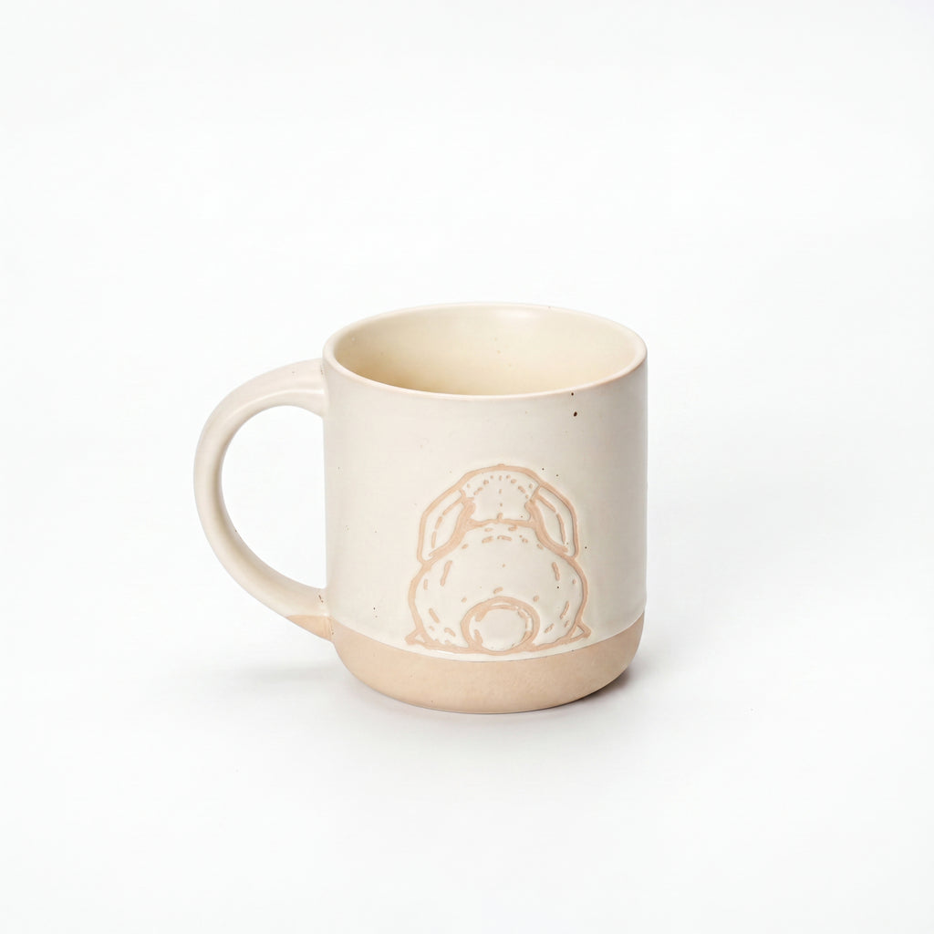 12 oz Handcrafted Rabbit Stoneware Mug - Cozy Bunny Ceramic Coffee Cup