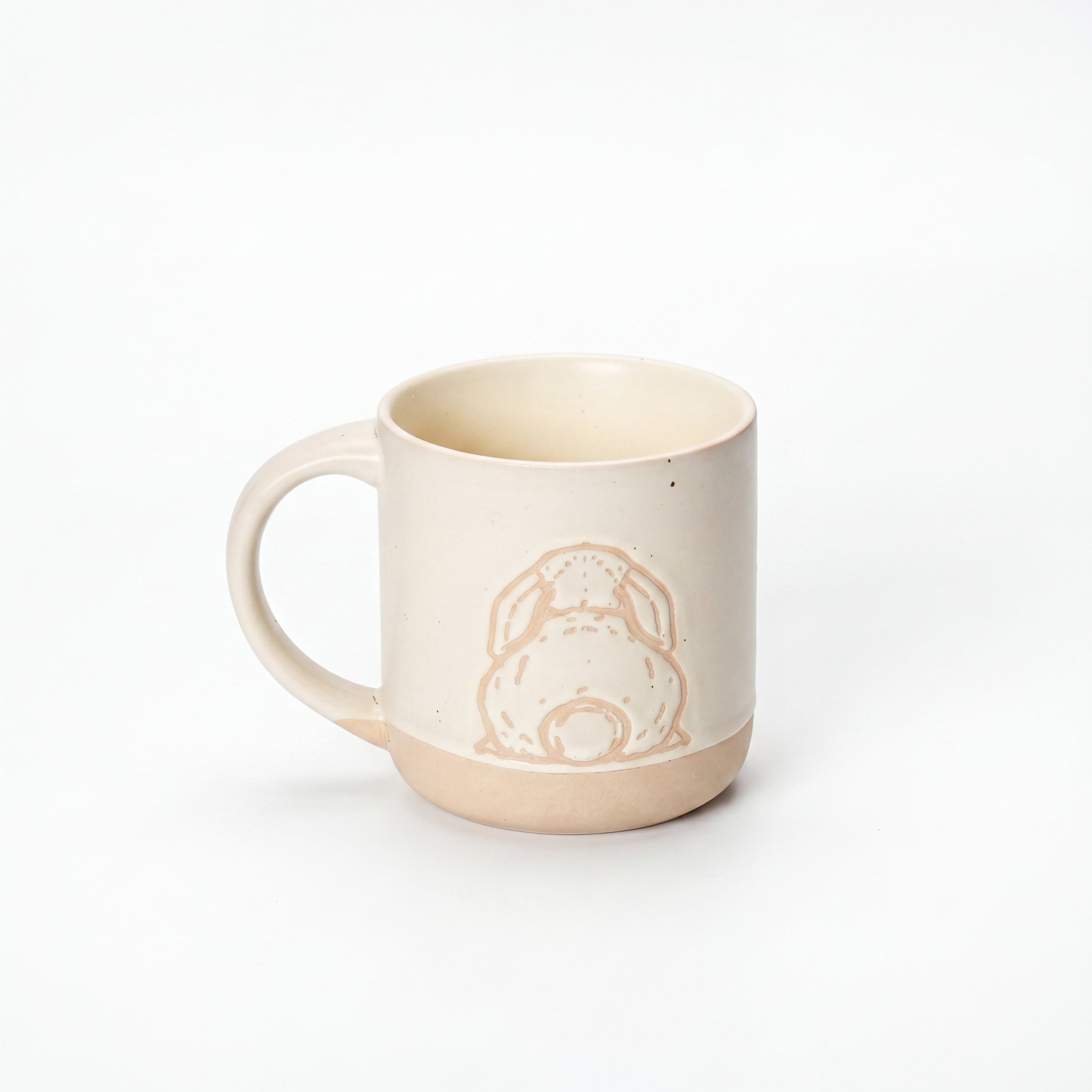 12 oz Handcrafted Rabbit Stoneware Mug - Cozy Bunny Ceramic Coffee Cup